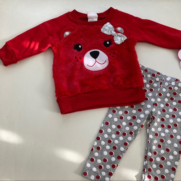 Nannette Christmas 🎄 🐻 Bear sparkly soft outfit - Picture 2 of 5